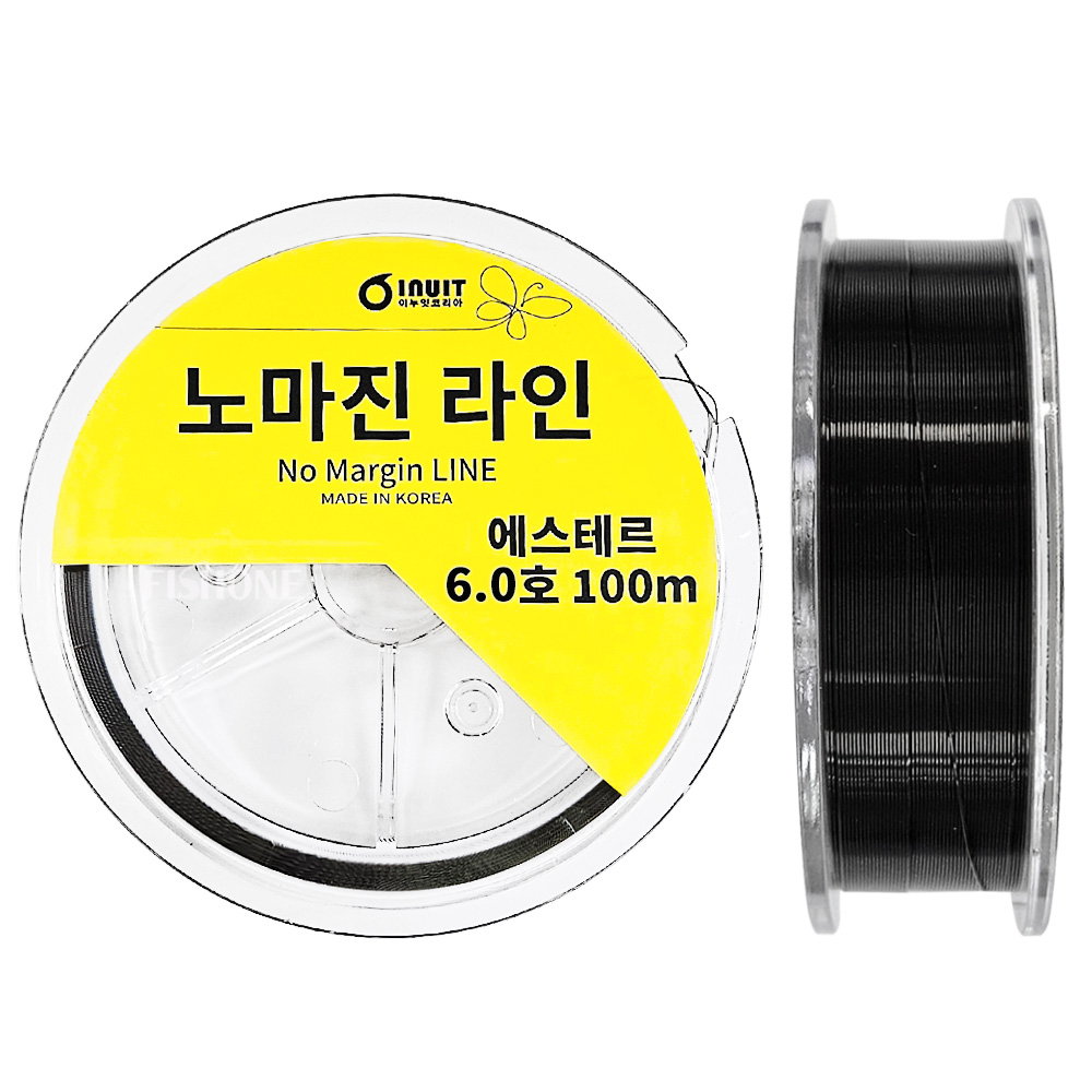 이누잇 노마진 블랙 에스테르 라인 한치 갑오징어 쭈꾸미 목줄 쇼크리더 6호, 100m