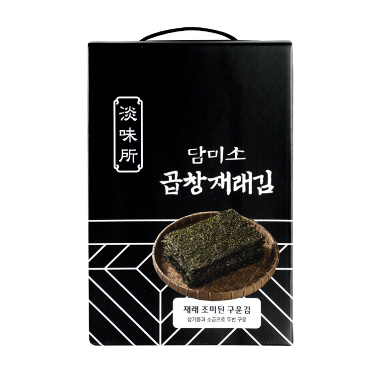 담미소 재래 조미된 구운김 반속 / 전장김 5봉,50장 / 전남 무안 도리포 지주식 곱창김