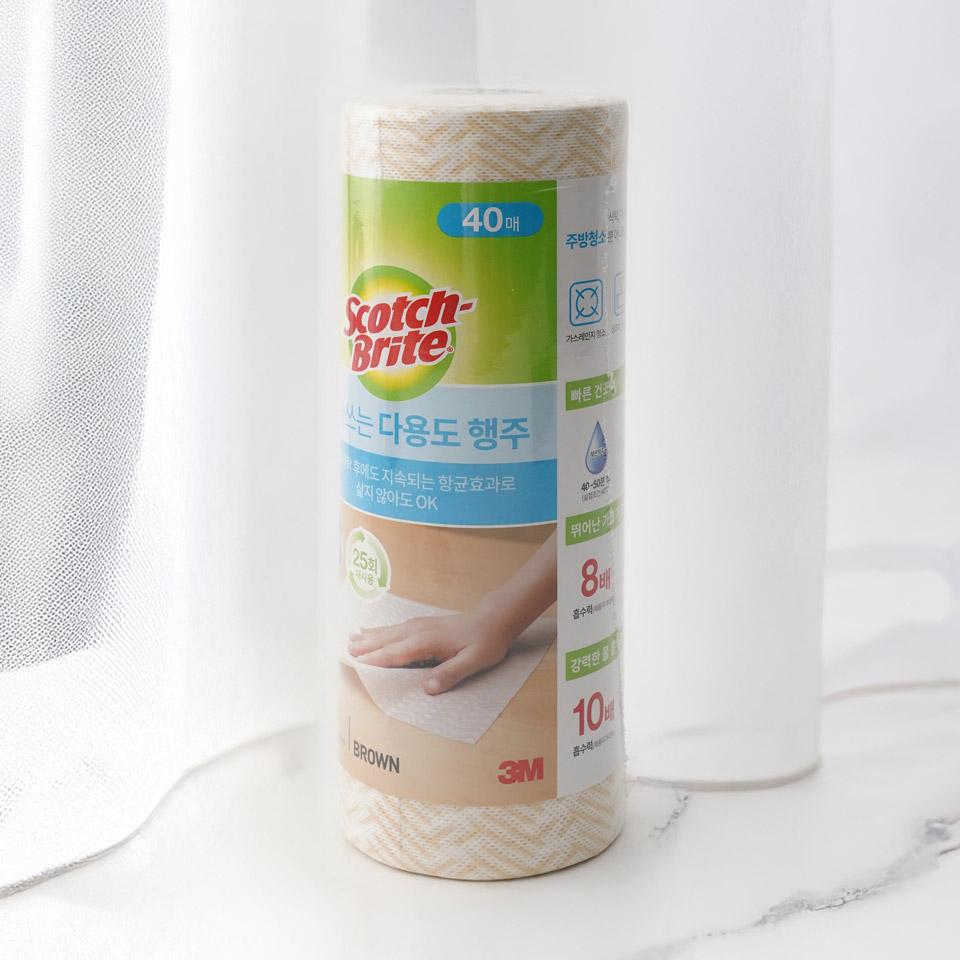 메가마트 3M 빨아쓰는 다용도행주 브라운 40매 - 상세 이미지 2