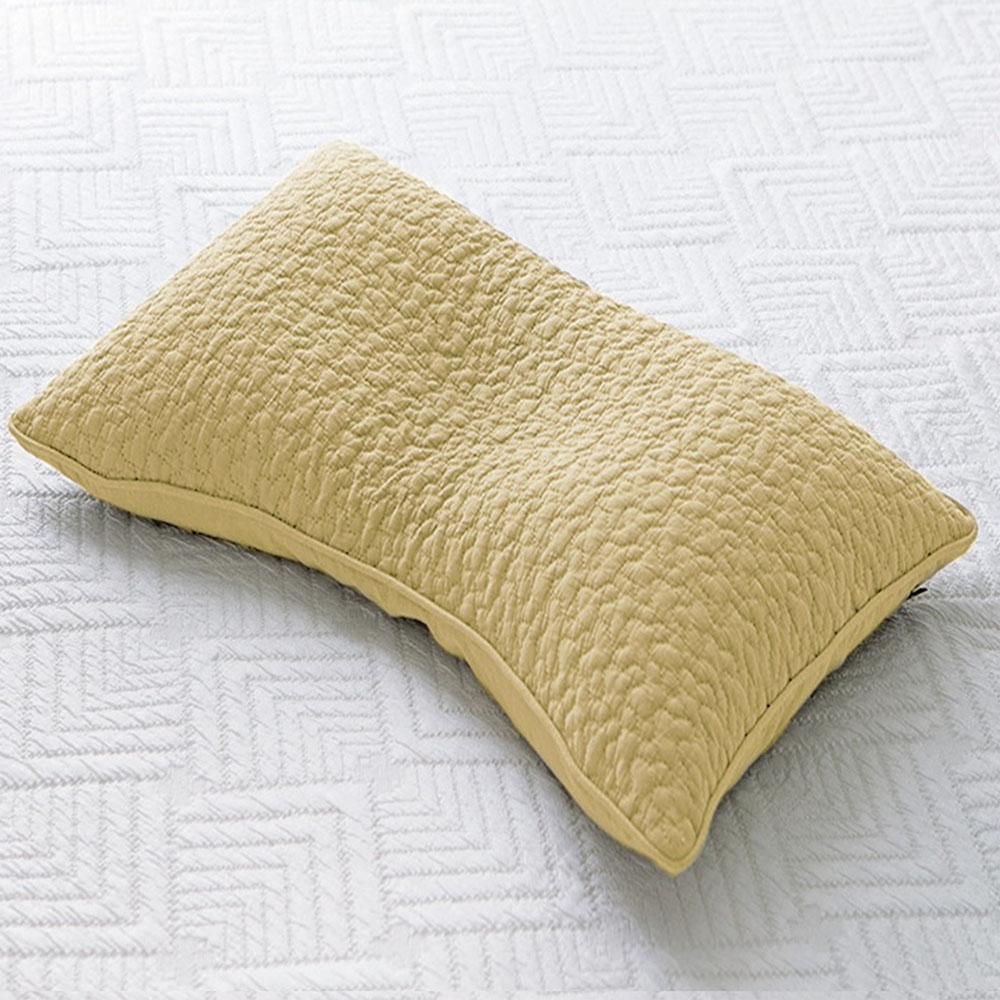 메밀베개 시원한베개 경추 목베개 편백나무 낮은 기본형-옐로우, 30x50cm