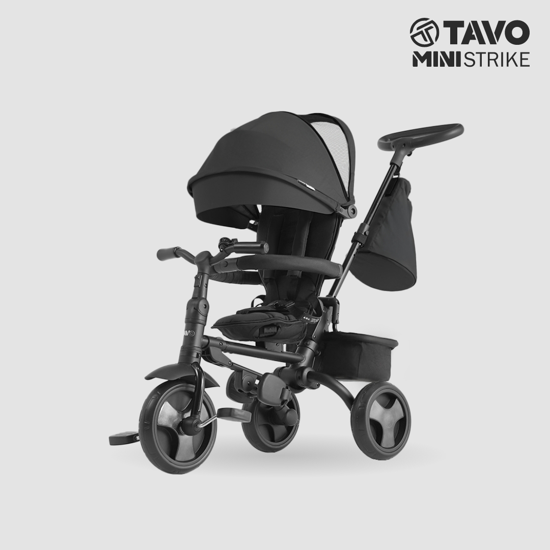 [누비앤타보] TAVO 미니스트라이크 유모차자전거 등하원 트라이크 경차수납 슬림폴딩 유모카