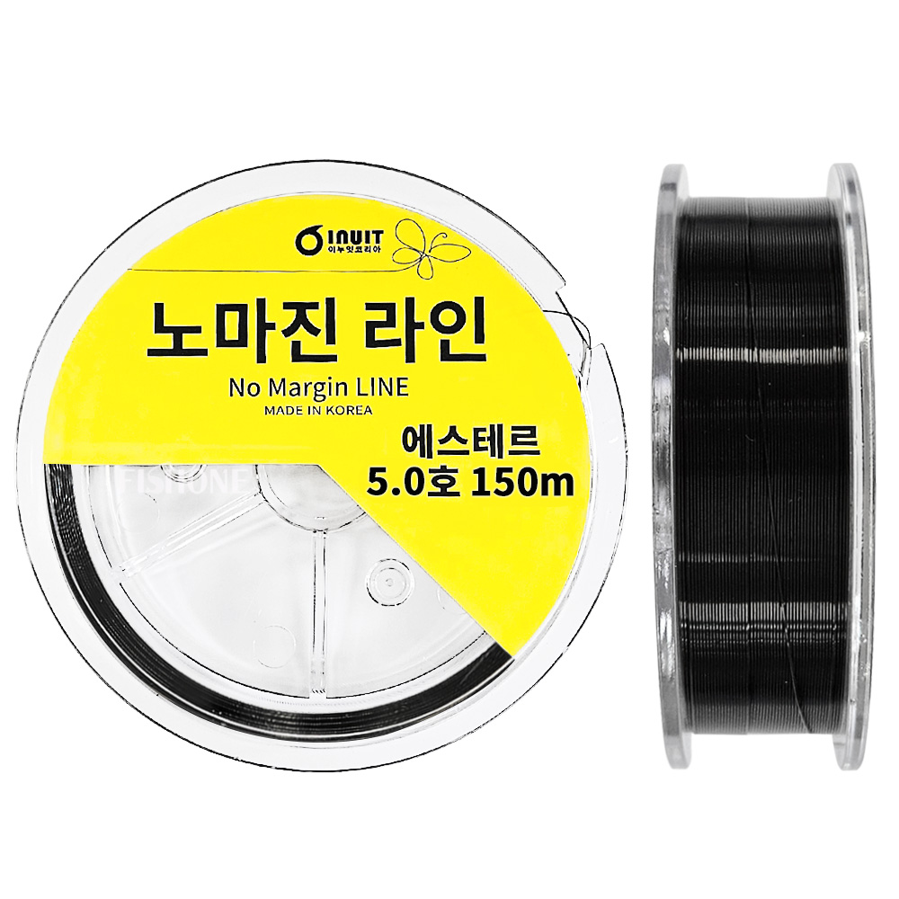 이누잇 노마진 블랙 에스테르 라인 한치 갑오징어 쭈꾸미 목줄 쇼크리더 5호, 150m