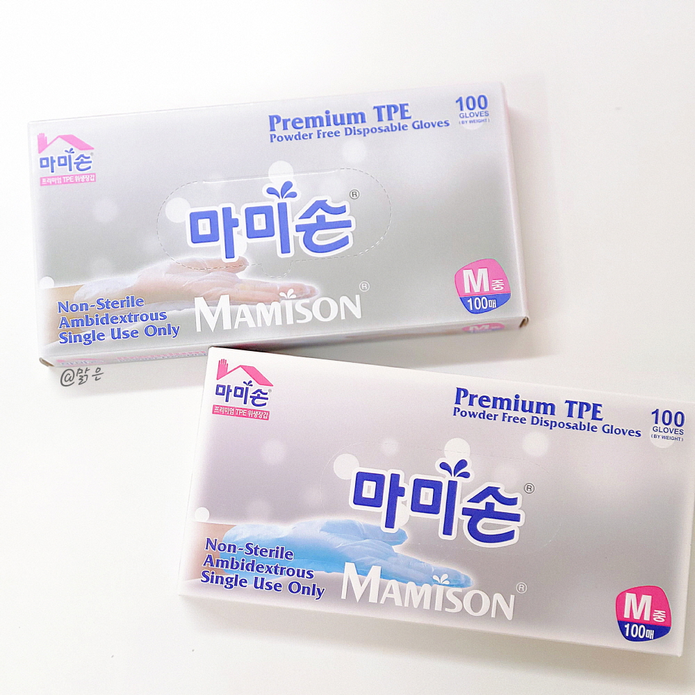 마미손 TPE 위생장갑 비닐장갑 반투명 100매 - 상세 이미지 4