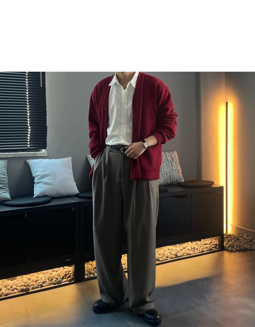 소프트 브이넥 가디건 6color 봄 가을 간절기 얇은 오버핏 상세 이미지 46