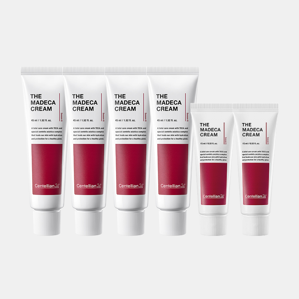 동국제약 센텔리안24 더 마데카크림 50ml x 4개 + 15ml x 2개/병풀크림 시카 테카(TECA) 주름개선 수분 보습 기미완화 안티에이징 탄력 잡티 개선에 도움 / 시즌6 제품 이미지
