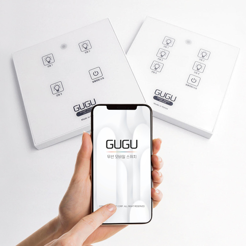 GUGU 구구 스마트 IOT 원격 터치 무선전등스위치 국산 - 상품 이미지