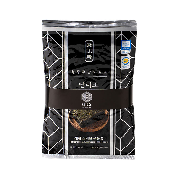 담미소 재래 조미된 구운김 한속/ 전장김10봉,100장/ 전남 무안 도리포 지주식 곱창김