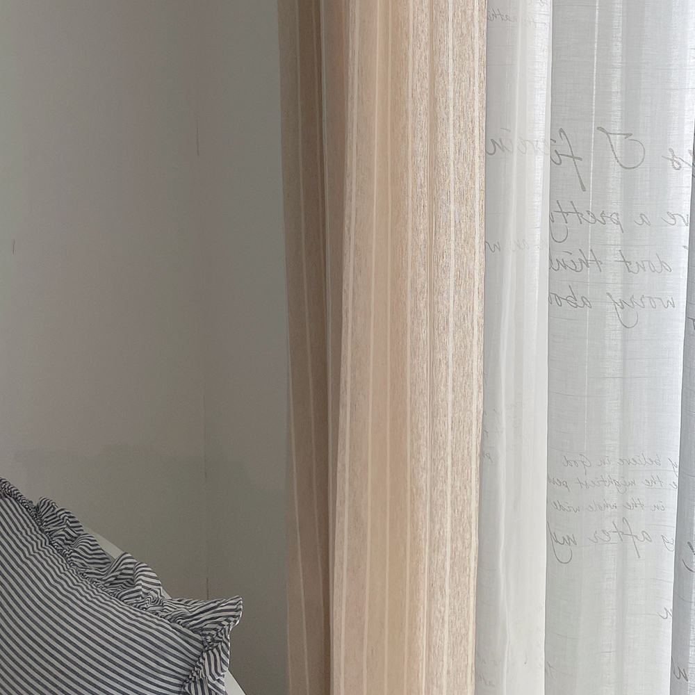 바이아미 린넨 스트라이프 커튼 줄무늬 아이방 맞춤 커튼