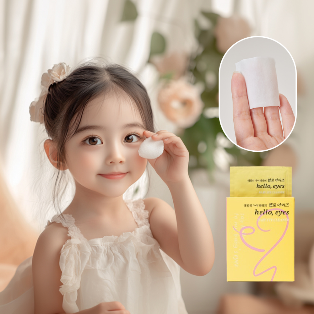 [정유미 눈알티슈] 헬로아이즈 베이비 아이티슈 눈꺼풀세정제 마이봄샘 눈기름샘 청소 아이클리너 30매, 2개 제품 이미지