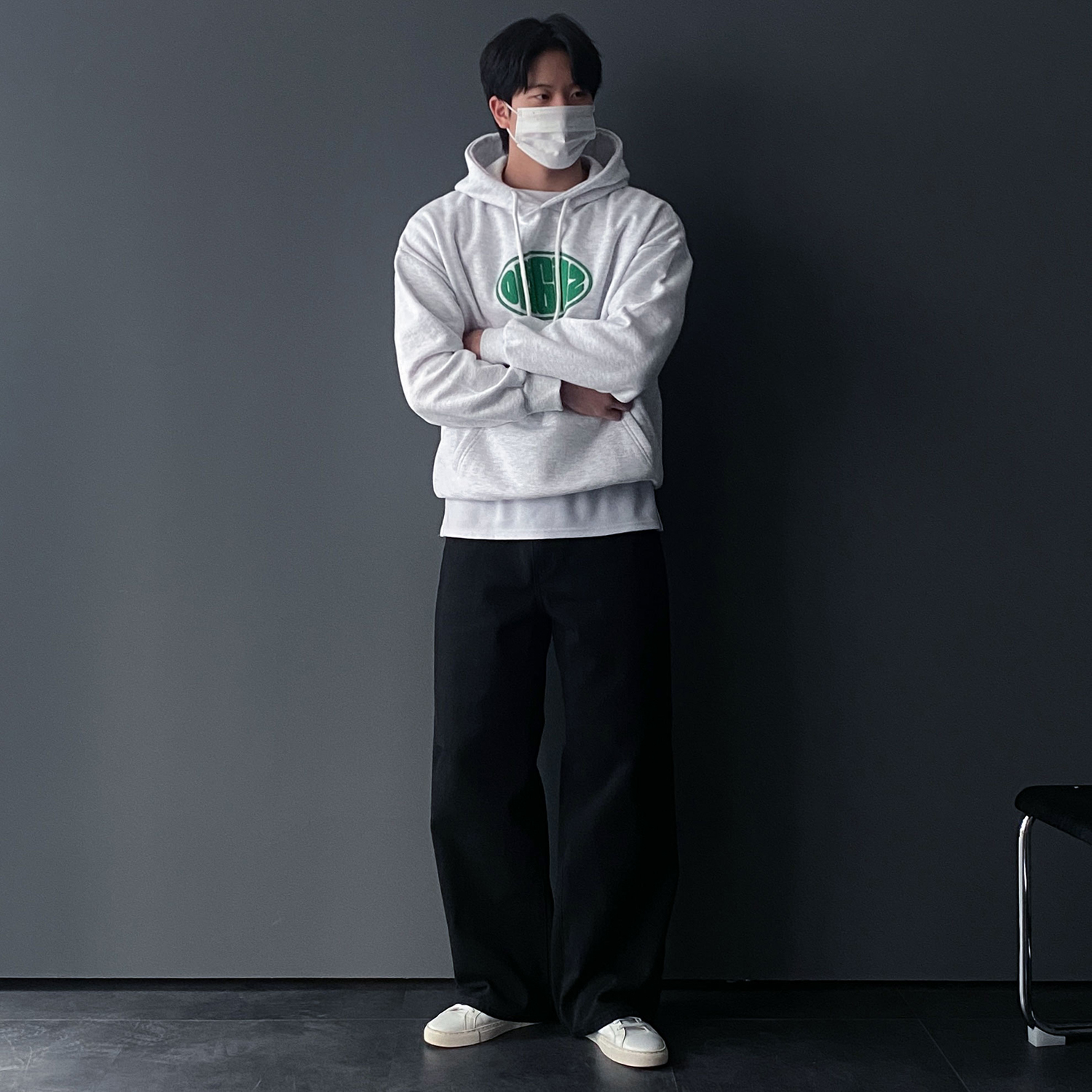 오버핏후드티 모자큰후드 회색후드 - 상세 이미지 3