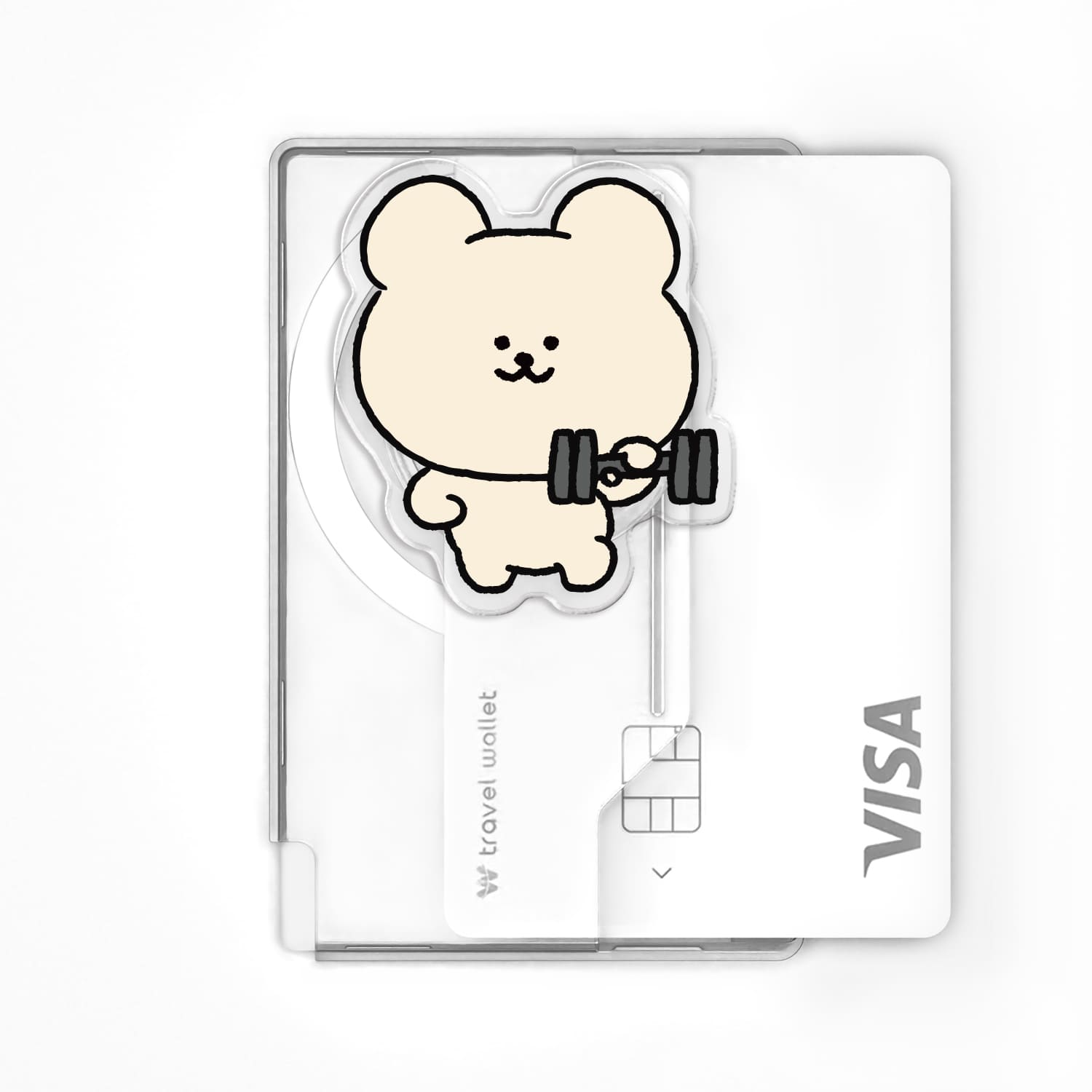 168cm 아이폰 맥세이프 카드지갑 그립톡 올인포켓 건강해 곰찌