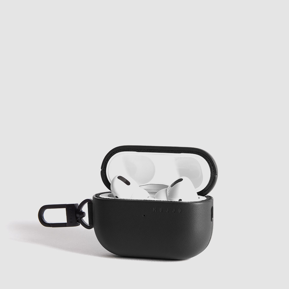 무쪼 에어팟 프로 2세대 가죽 케이스 - 블랙