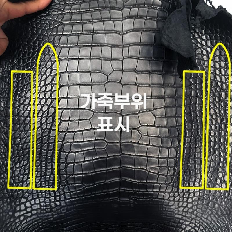 JOEMU 12~24mm (블랙 골드 핀 버클) 양면 진짜 악어가죽 밴드 시계 스트랩 손목시계 시계줄 - 상세 이미지 3