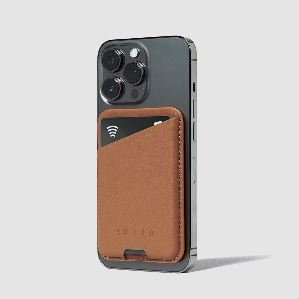 무쪼 아이폰 맥세이프 카드 가죽 지갑 - 다크 탄