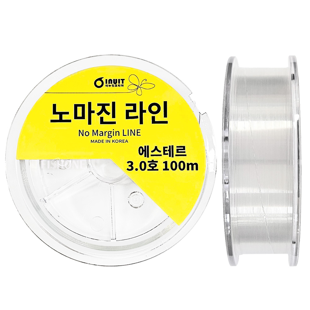 이누잇 노마진 투명 에스테르 라인 한치 갑오징어 쭈꾸미 목줄 쇼크리더 3호, 100m