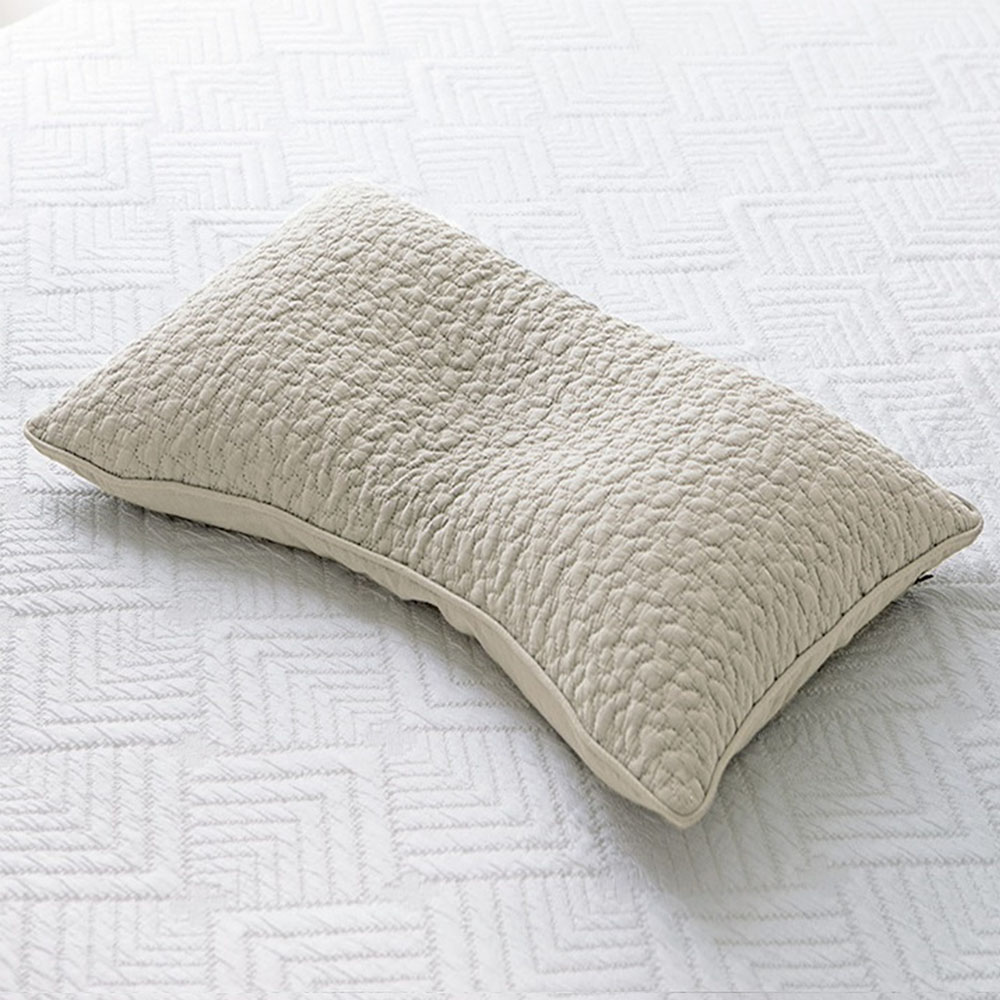 메밀베개 시원한베개 경추 목베개 편백나무 낮은 기본형-샌드베이지, 30x50cm