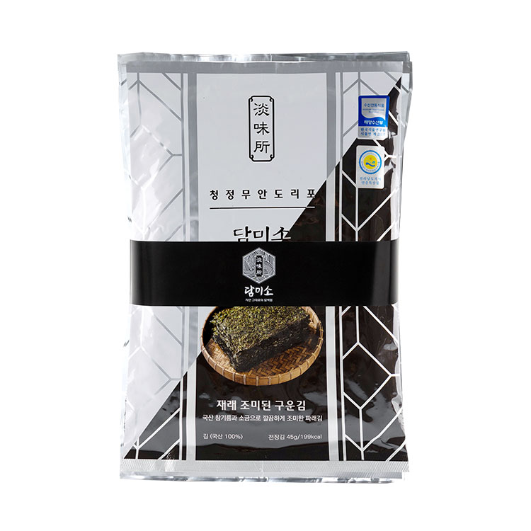 담미소 재래 반반맛 구운김 한속/ 전장김10봉,100장/ 전남 무안 도리포 지주식 곱창김