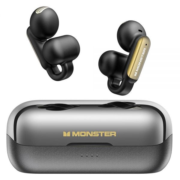 Monster 378756 무선 이어버드 오픈 AC601 편안한 클립온 블루투스 타입 C 충전 5.4 이어폰 퓨어 사운드 ENC IPX5 방수 터치 컨트롤 헤드폰... 