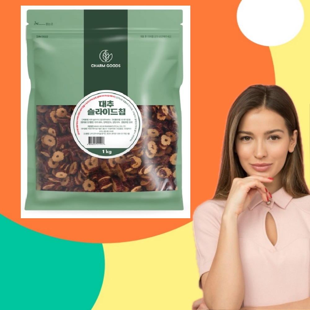 대추 슬라이스 대추슬라이드 1kg 3개