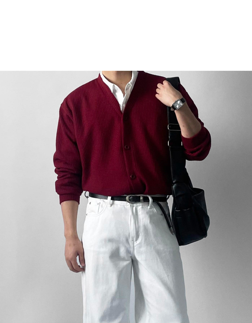 소프트 브이넥 가디건 6color 봄 가을 간절기 얇은 오버핏 상세 이미지 37
