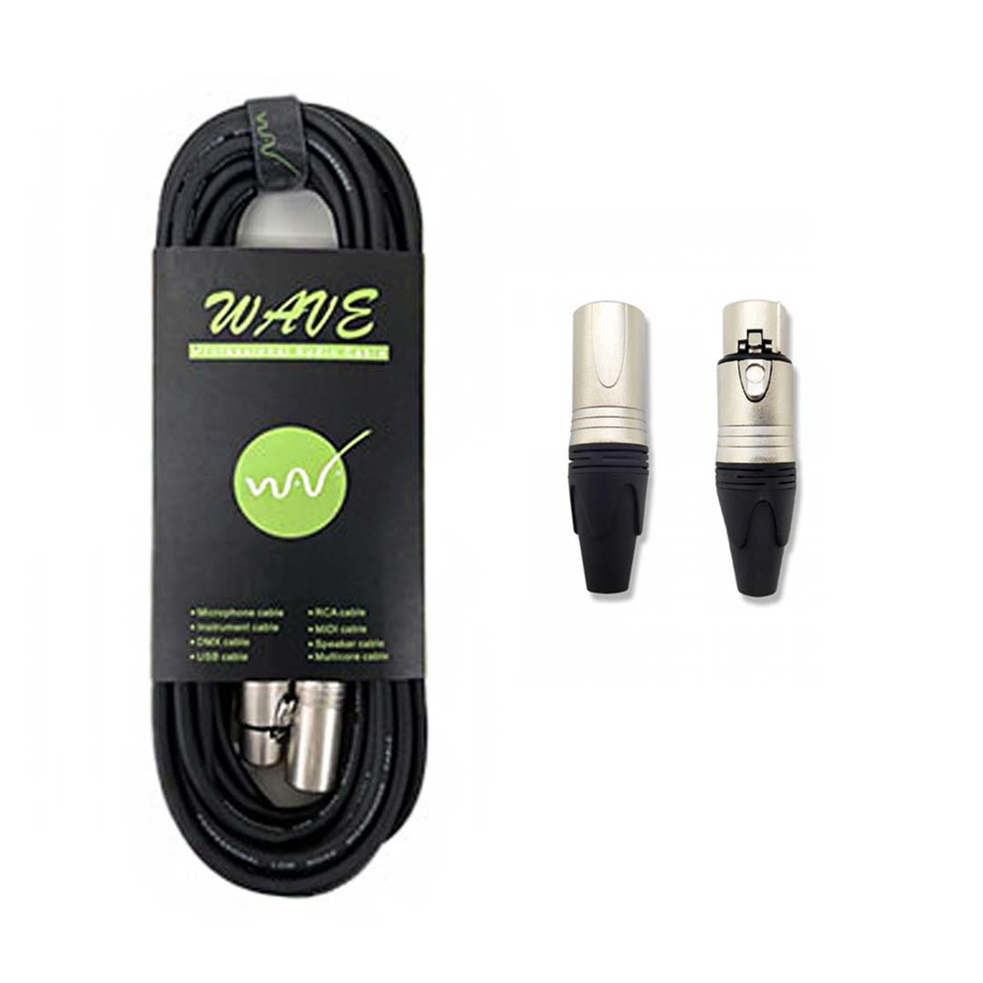 XLR 캐논 암 수 마이크 케이블 잭 음향 스피커 연결선 WAVE WX 3m