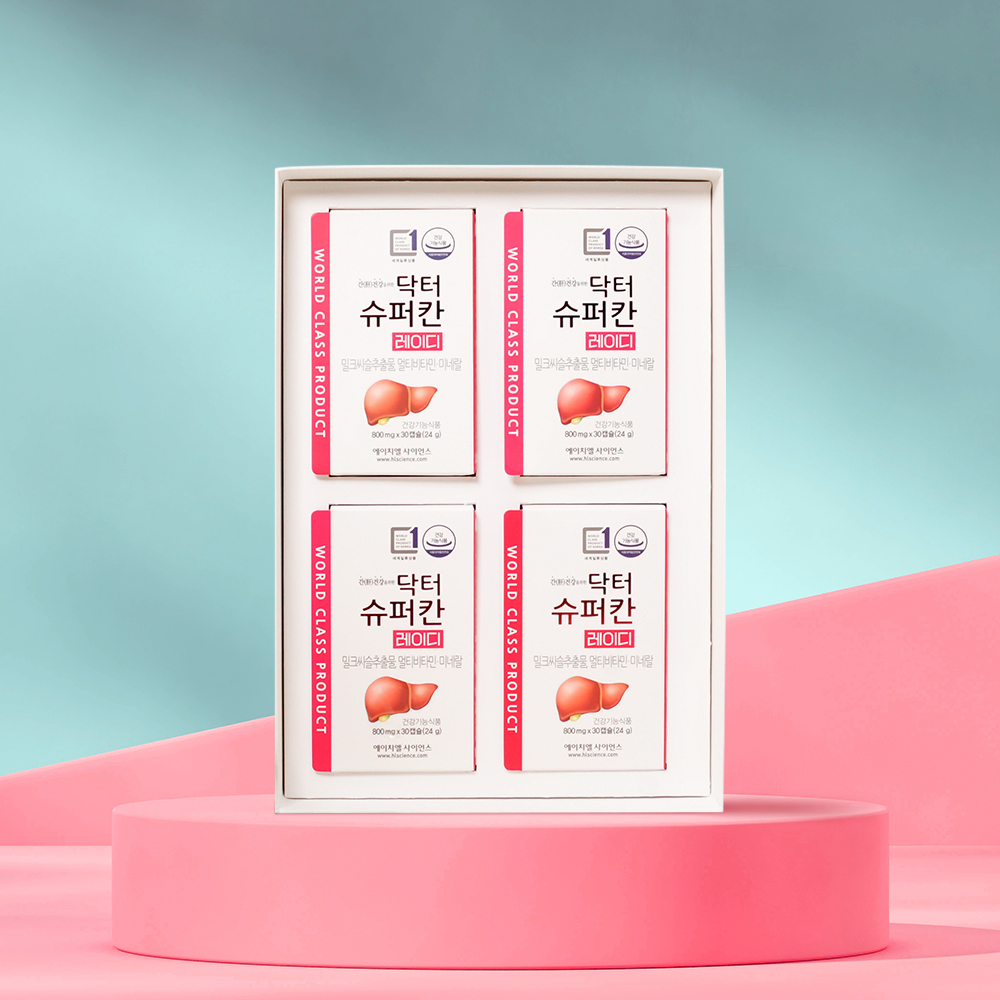 [선물세트] 현빈 닥터슈퍼칸 밀크씨슬 레이디 800mg x 120캡슐 4개월분 제품 이미지