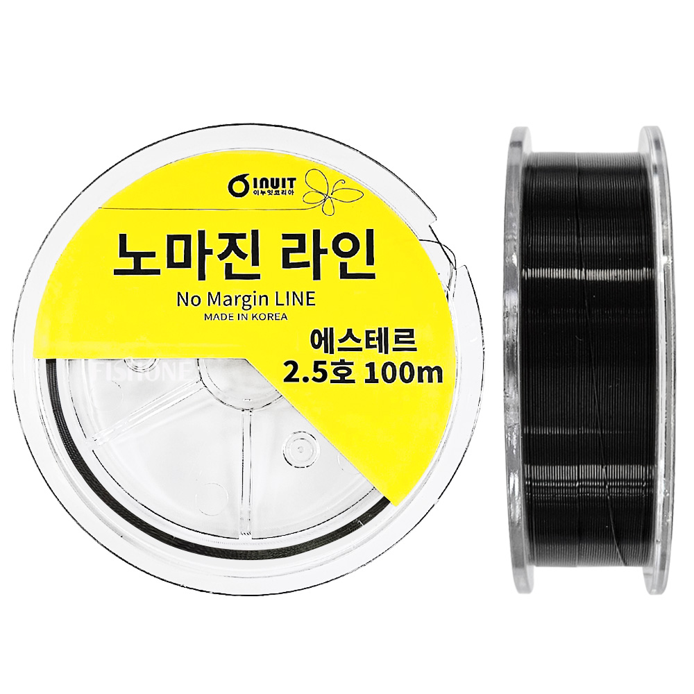 이누잇 노마진 블랙 에스테르 라인 한치 갑오징어 쭈꾸미 목줄 쇼크리더 2.5호, 100m