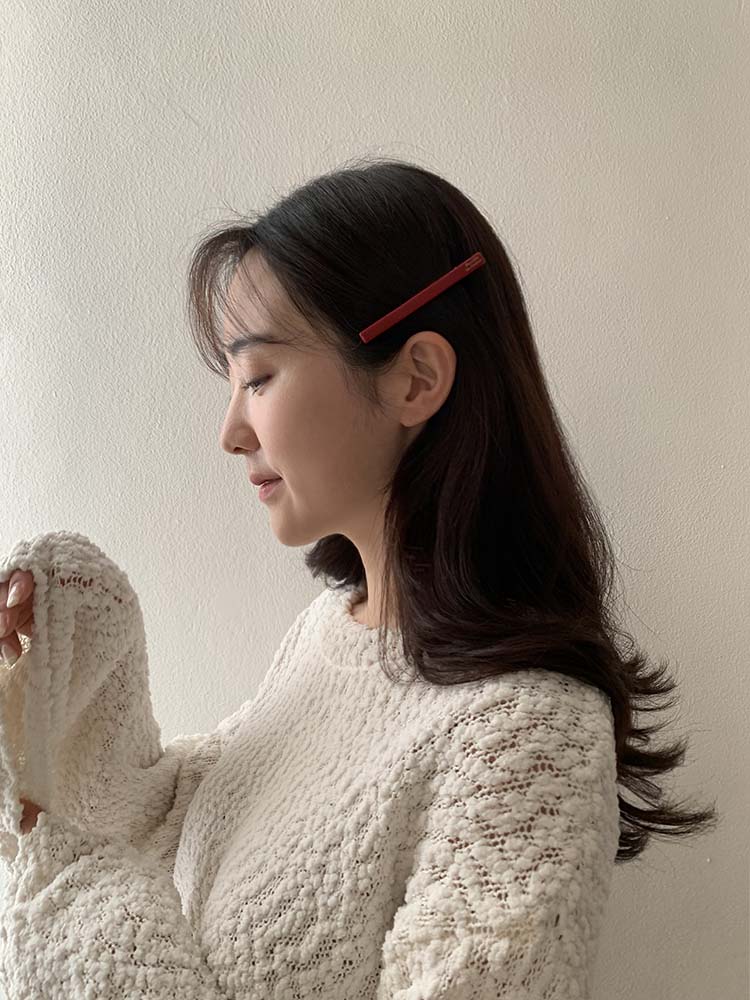Barrette La France, 프렌치 컬러 집게핀 - 앞머리 옆머리 얇은 프랑스집게핀 - 상세 이미지 4