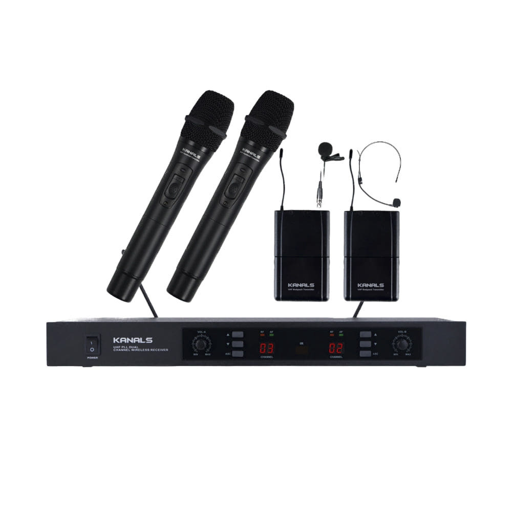 카날스 BK-8200 2채널 무선마이크 핸드 교회 강의용 공연용 수업용 강사용