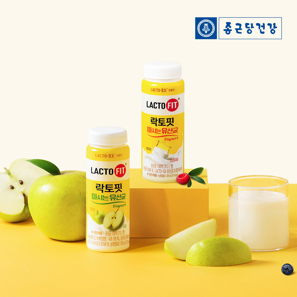 종근당 건강 락토핏 마시는 유산균 사과 130ml 농후발효유 12개입 2박스 (24개입) - 상세 이미지 4
