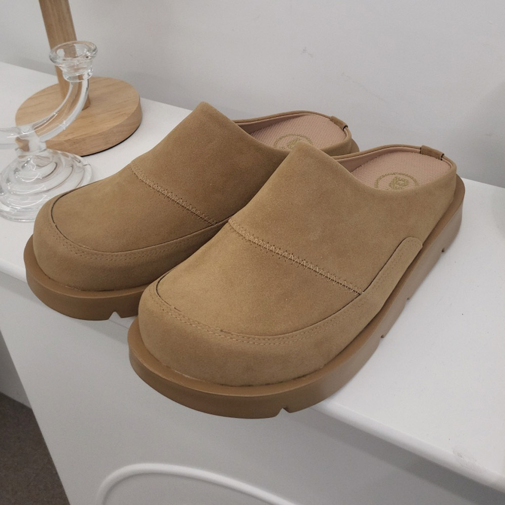 남자슬리퍼 키높이 발편한 슬리퍼 커플 뮬 통굽 신발 5cm