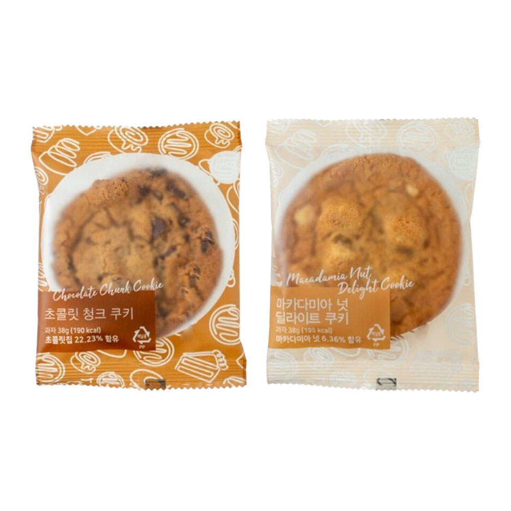 초콜릿 청크 쿠키38g 1개 / 마카다미아 넛 딜라이트 쿠키38g 1개 카페쿠키