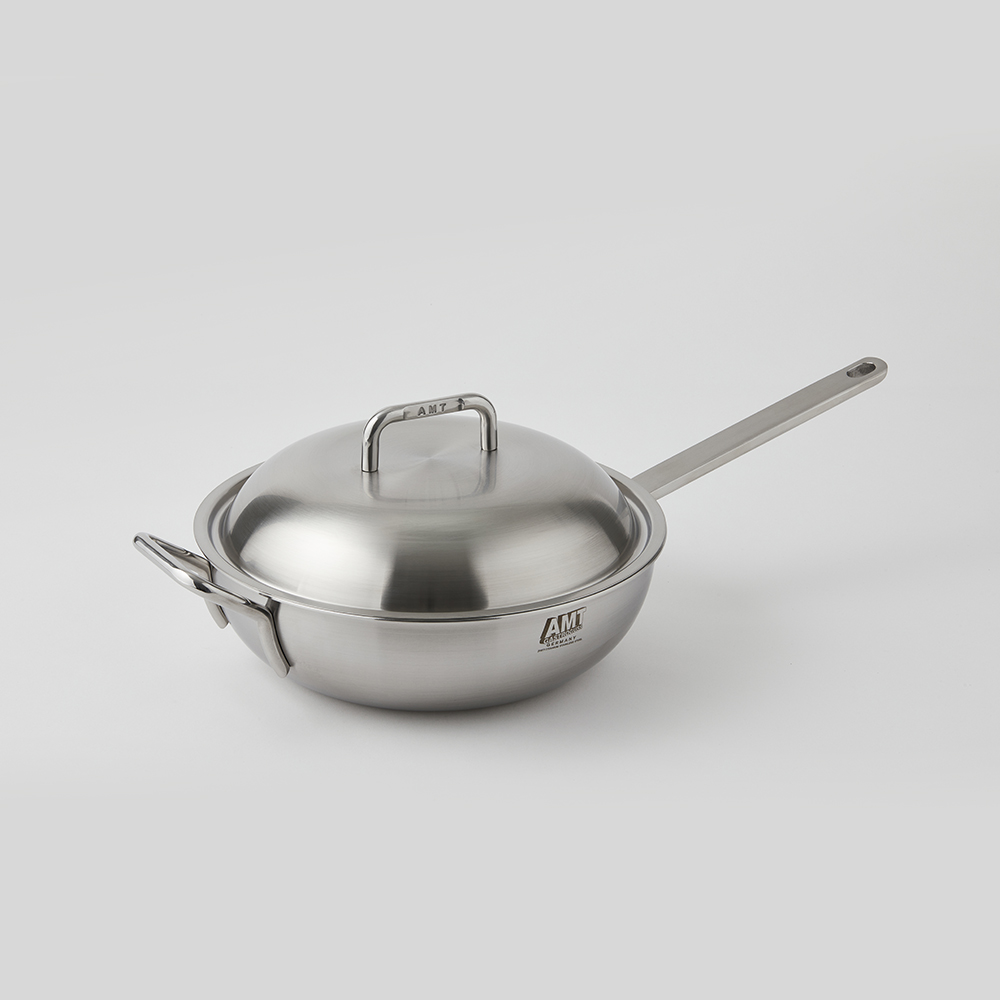 AMT 샤프 28cm 편수 웍 316Ti 스텐 통5중 이미지 3