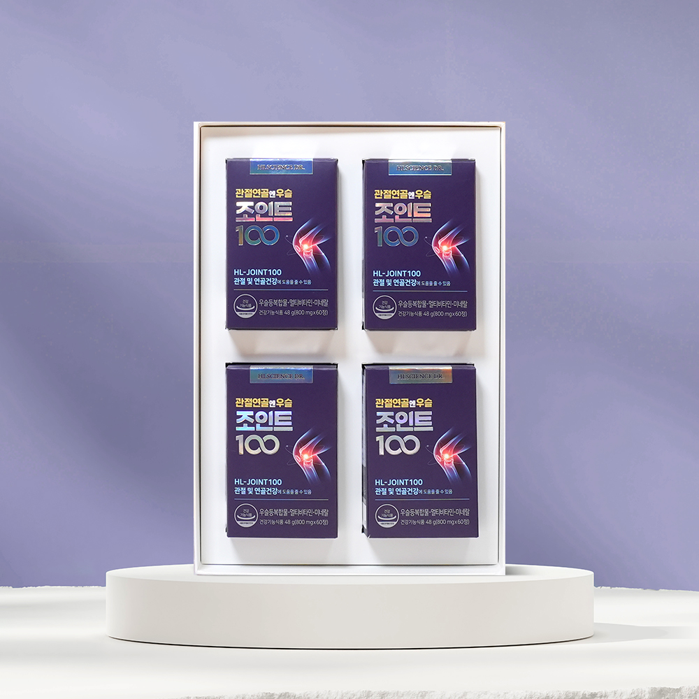 안정환 관절연골엔 우슬조인트100 800mg x 60정 x 4박스 4개월분 선물세트 - 메인 이미지