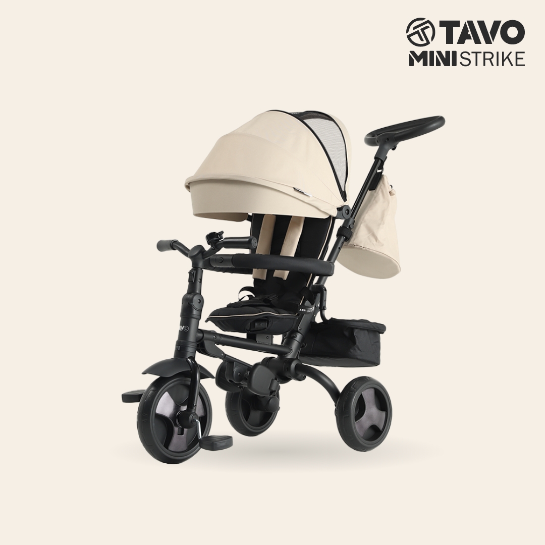 [누비앤타보] TAVO 미니스트라이크 유모차자전거 등하원 트라이크 경차수납 슬림폴딩 유모카
