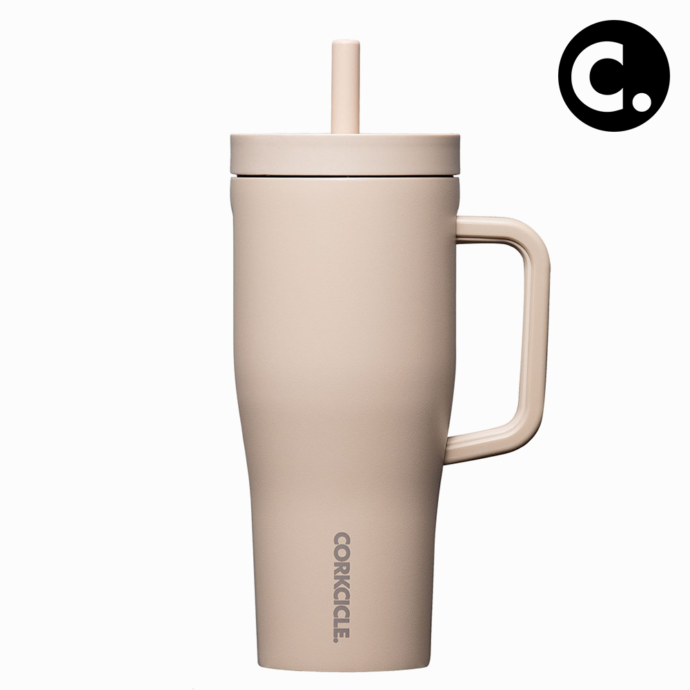 콕시클 크루저 22oz 스텐 보냉 텀블러 밀폐 손잡이 빨대 650ml, 데저트