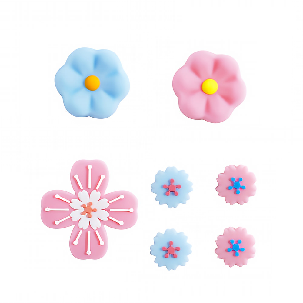 닌텐도스위치 OLED 조이콘 아날로그 스틱캡+버튼커버 꽃 - 상세 이미지 2