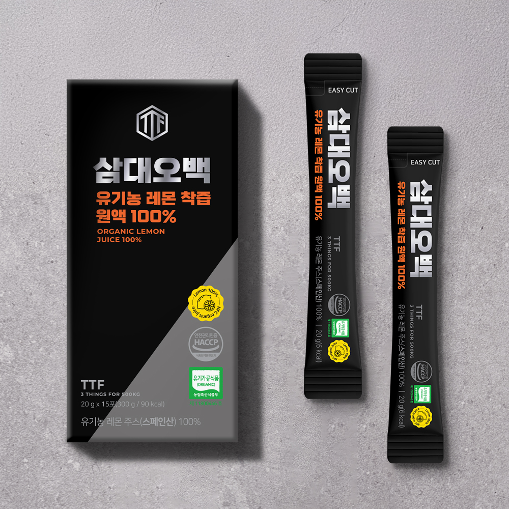 삼대오백 유기농 레몬 착즙 원액 수 100% 15포, 1개 - 상세 이미지 2