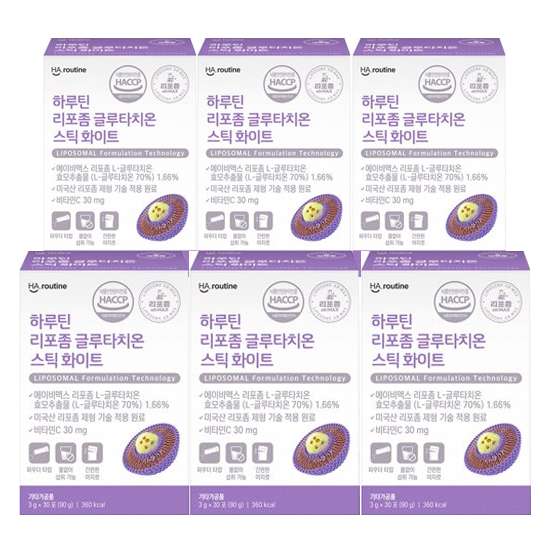 하루틴 리포좀 글루타치온 스틱 화이트 6박스 디에스몰 - 상품 이미지