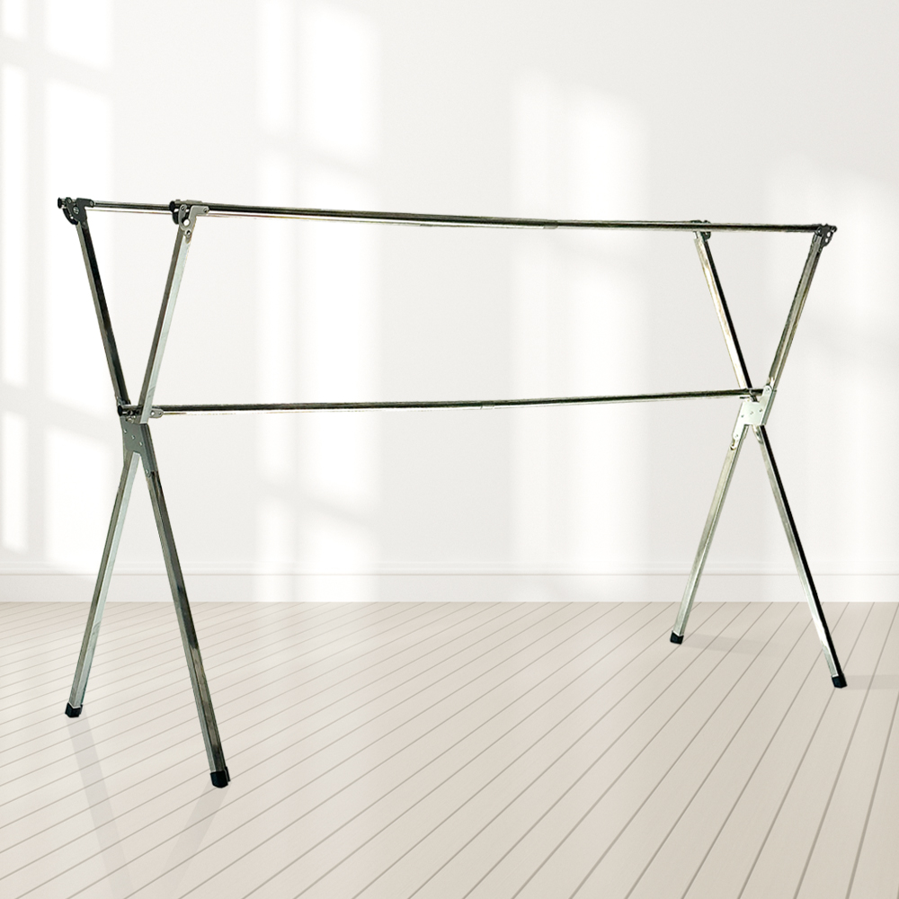 국산 스텐레스 접어서 보관 X자형 이불건조대 빨래건조대 길이조절 초대형 빨래걸이