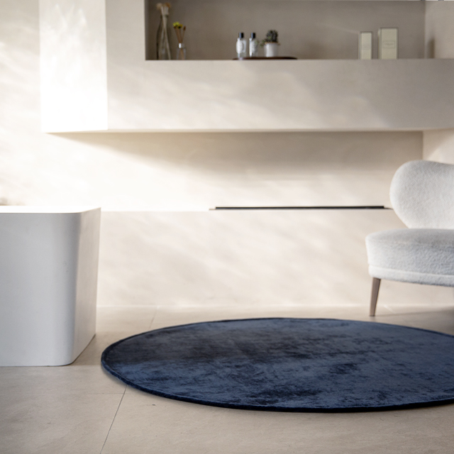 [실키 타원형 원형] 방수 러그 거실 카페트 사계절 먼지없는 단모 아이보리 150x200