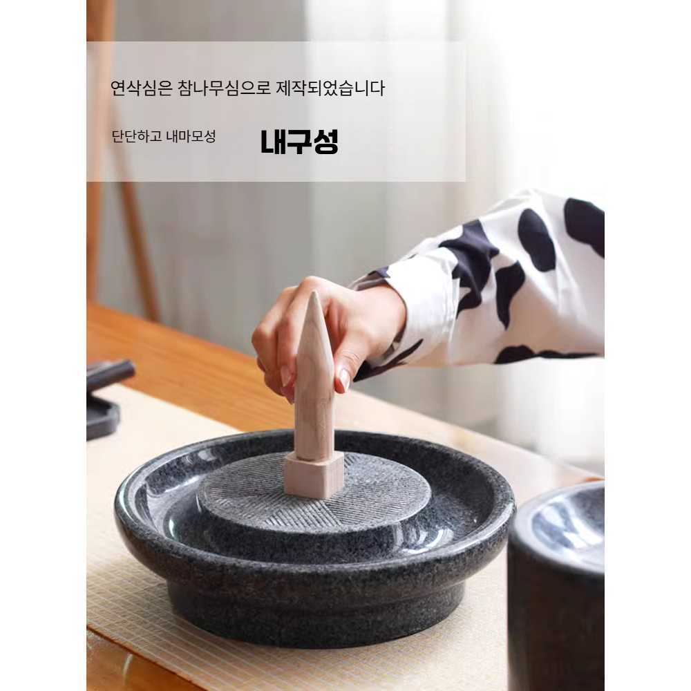 고캠프 멧돌 전통 콩 맷돌 전통맷돌 돌절구 마차 스톤 그라인딩 전체 세트 - 상세 이미지 5
