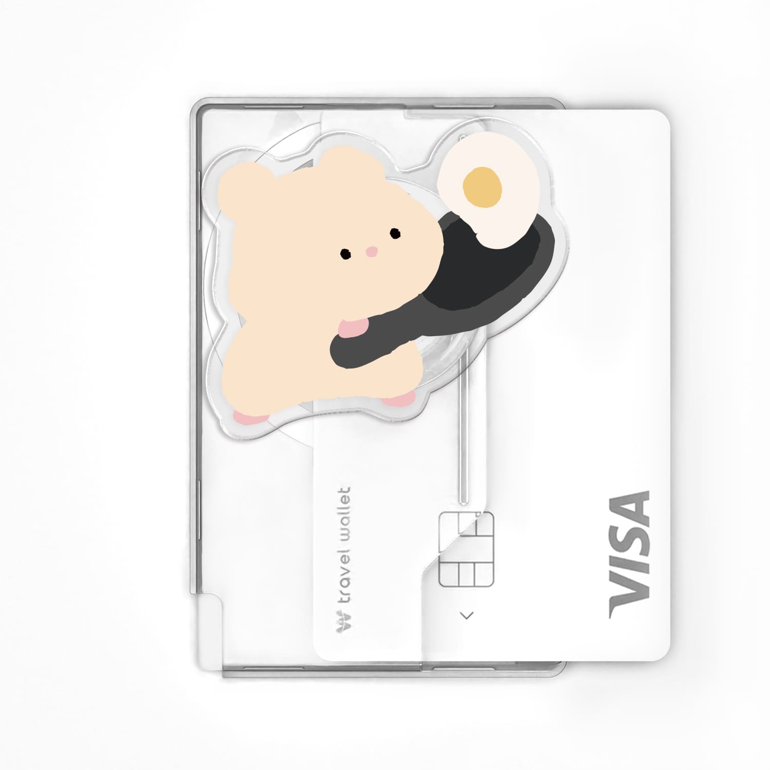 168cm 아이폰 맥세이프 카드지갑 그립톡 계란 후라이 햄찌