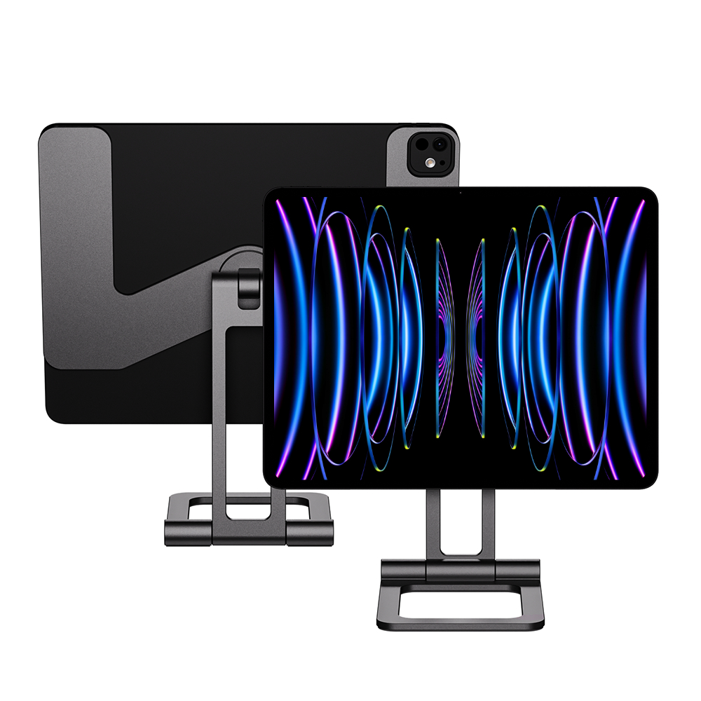 아이패드 거치대 초경량 휴대용 마그네틱 책상 스탠드 맥스냅에어SE 스페이스그레이, 아이패드 프로 1-2-3-4세대 27.9cm(11인치)