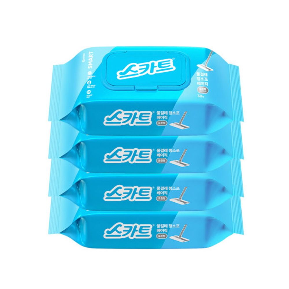 스카트 물걸레청소포 베이직 표준형 30매X4팩