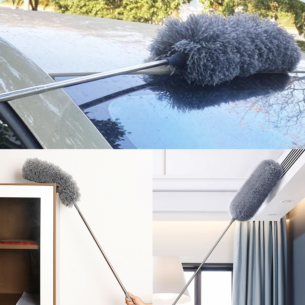 롱 안테나 먼지털이개 1.4m 극세사 길이조절 청소 솔 긴 브러쉬 차량용 먼지 제거 털기 바닥 청소기