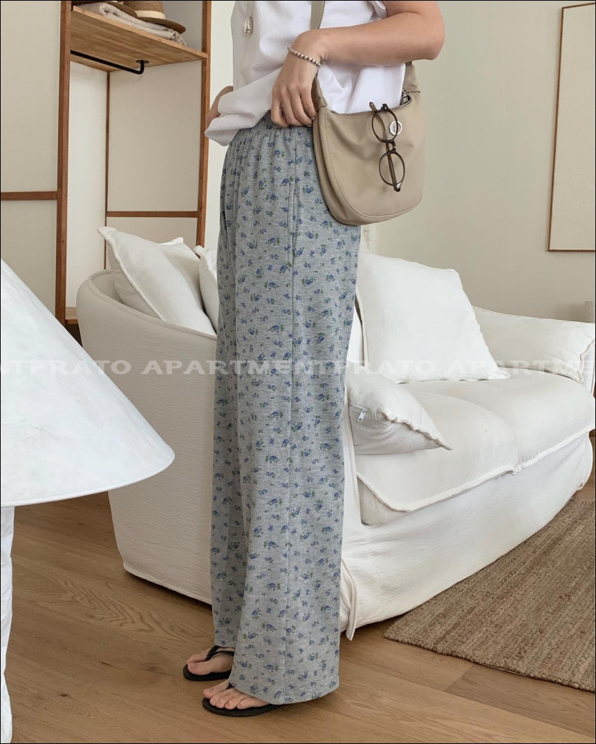 [stunning] 스터닝 로제 팬츠 플라워 데일리 밴딩 바지 (2color) 상세 이미지 10