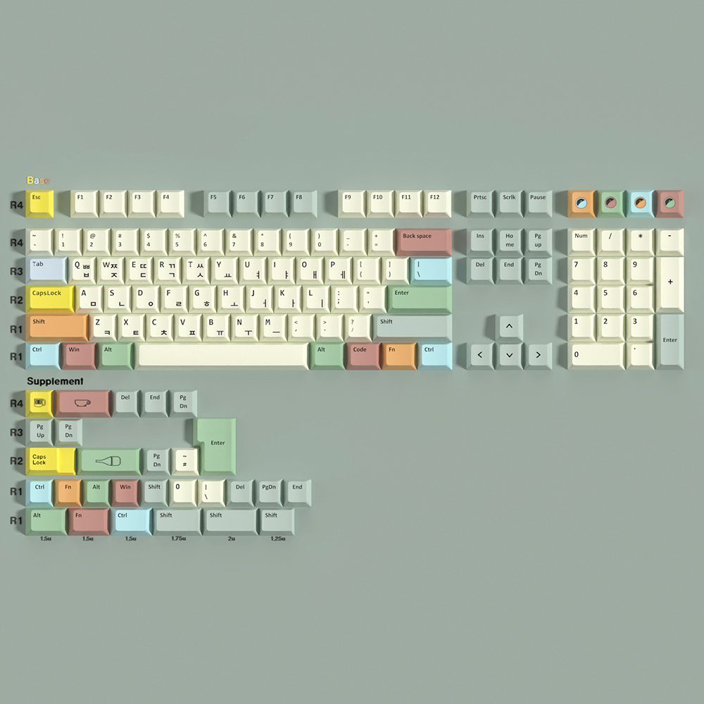 캔버스 키캡 한글각인 염료승화 OEM PBT 1.7mm 기계식키보드 AULA 독거미 앱코 - 상세 이미지 3