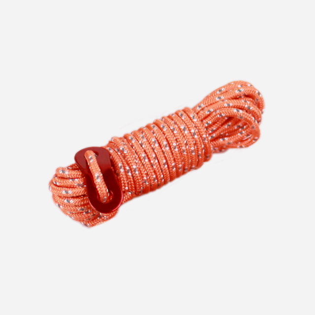 KOOLMAN 쿨맨 캠핑 반사 스트링 텐트 타프 스토퍼 포함 4mm, 4m, 오렌지 (땅콩) - 메인 이미지
