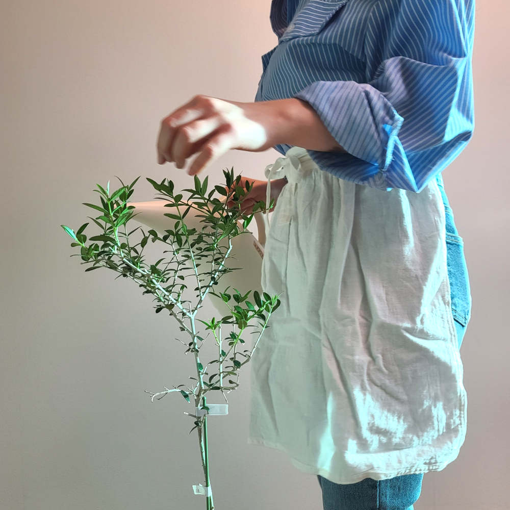 모어우드 소창앞치마 주방 면 에이프런 손닦는 허리 앞치마 A형